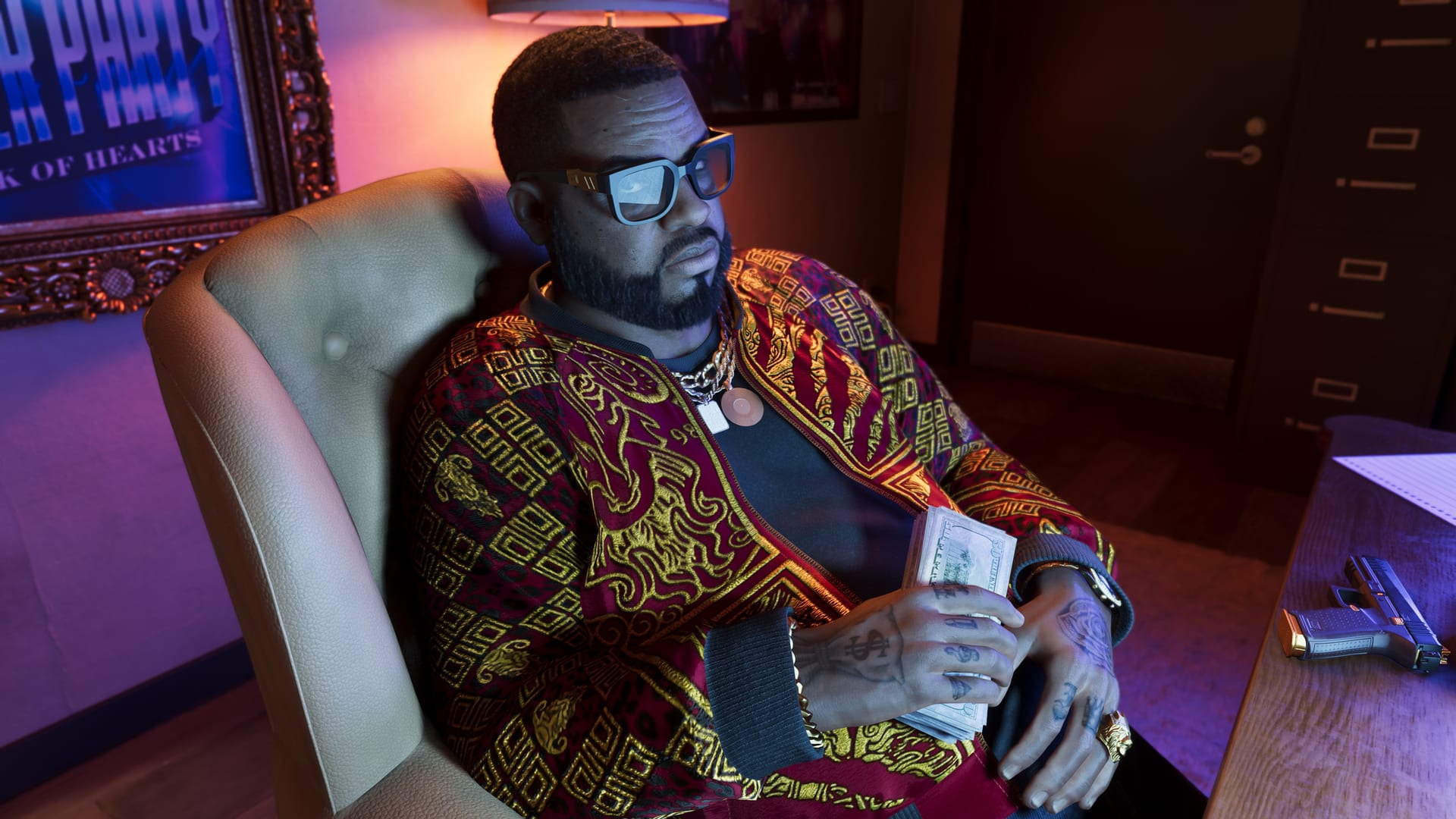 Boobie Ike counting cash in official GTA VI media