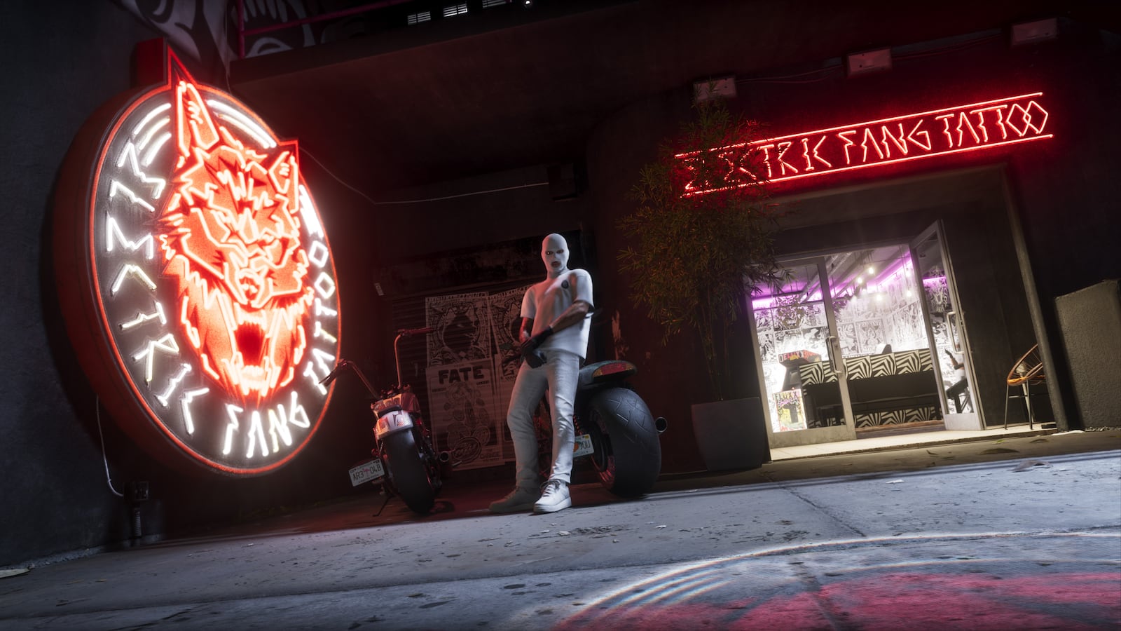Official GTA VI Electric Fang tattoo content from the Ultimate Edition
